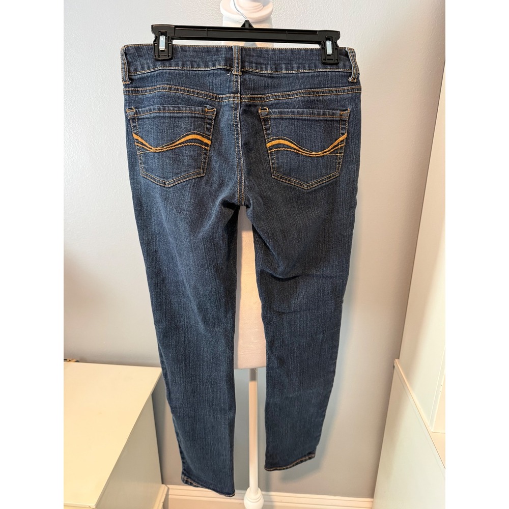 SO Authentic Heritage Skinny Jeans Dark Wash Denim Womens Size 7 Regular - Picture 2 of 5